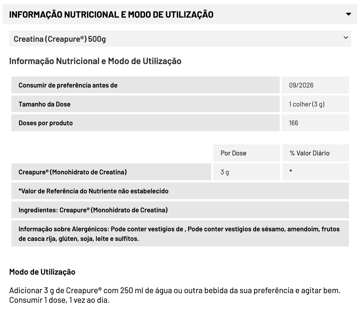 CREATINA (Creapure®) ZUMUB