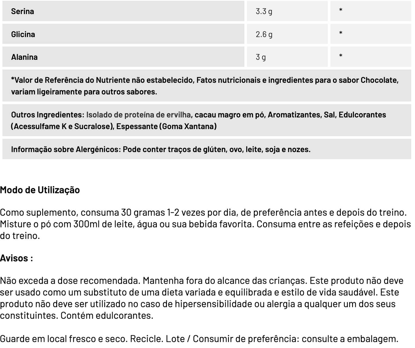 PROTEÍNA VEGAN (Proteína de ervilha)