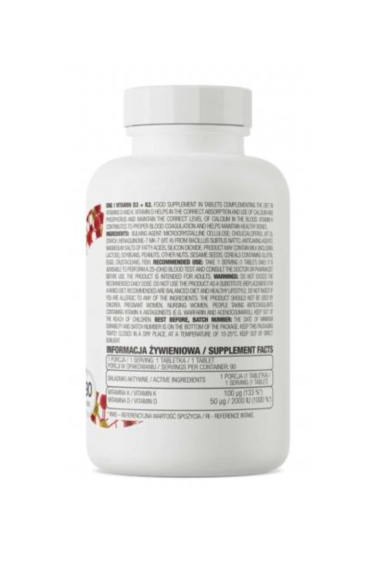 VITAMINA D3 + K2 90 COMPRIMIDOS