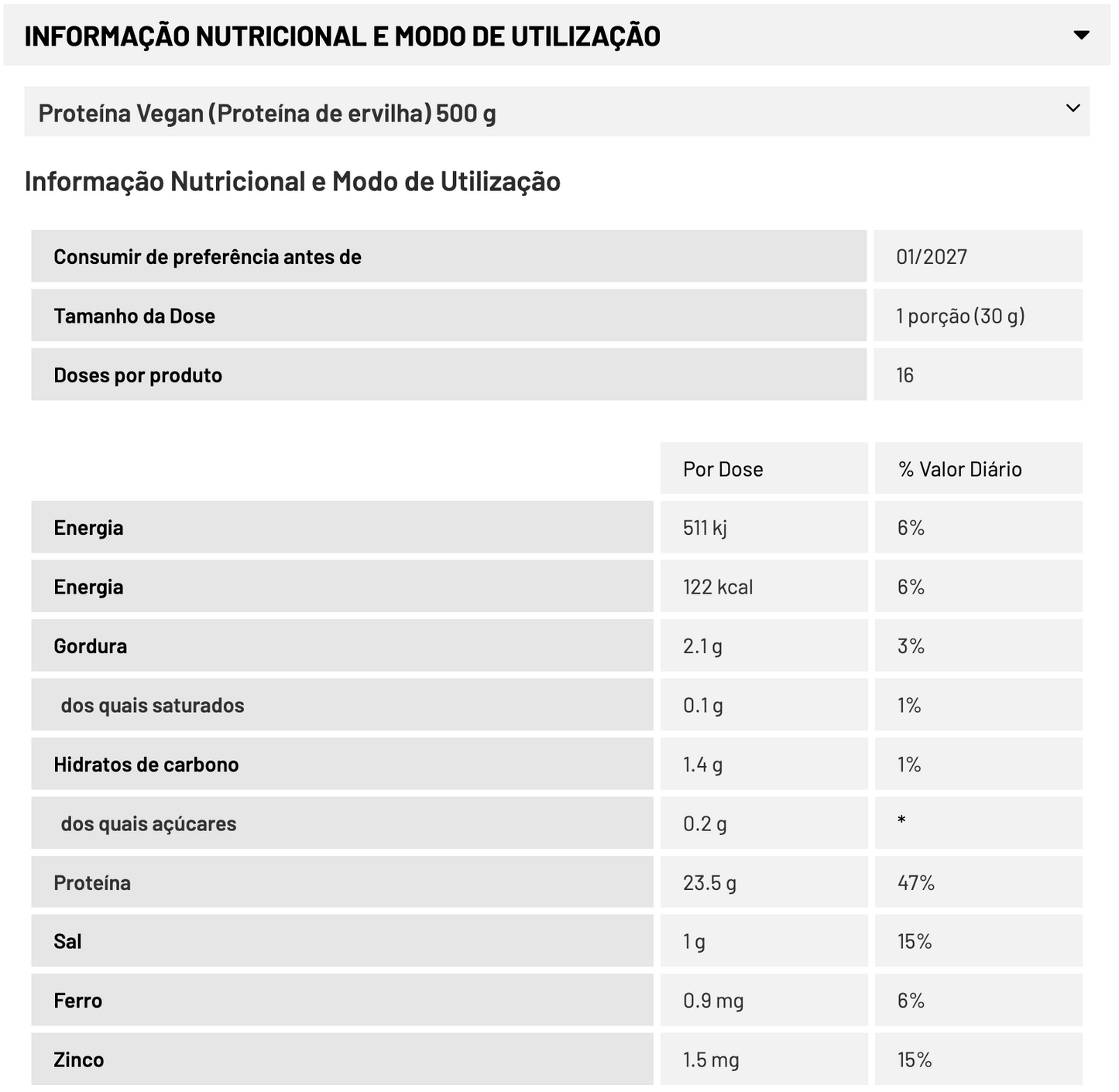 PROTEÍNA VEGAN (Proteína de ervilha)