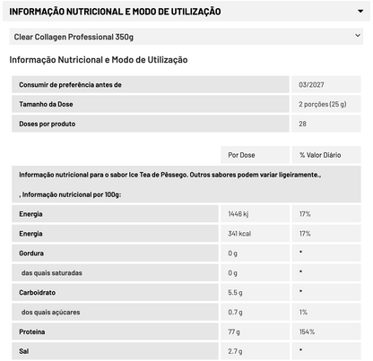 CLEAR COLLAGEN PROFESSIONAL 350G (Biotech USA)