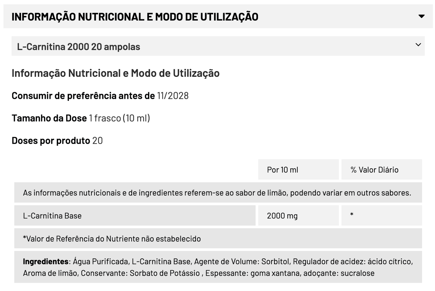 L-CARNITINA 2000 Zumub