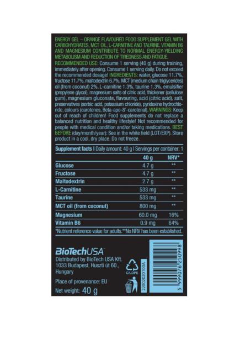 ENERGY GEL - Biotech USA