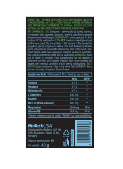 ENERGY GEL - Biotech USA