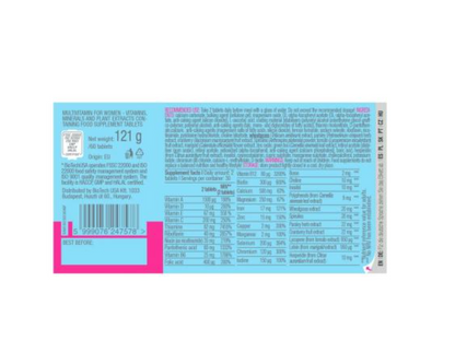 MULTIVITAMINAS PARA MULHER 60 COMPRIMIDOS Biotech USA